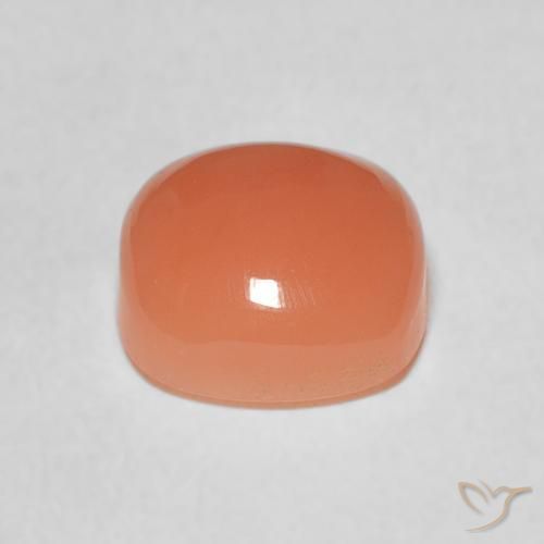 9,17 ctw natürlicher Cantaloupe-Orange Mondstein, Kissen, Lichtdurchlässig