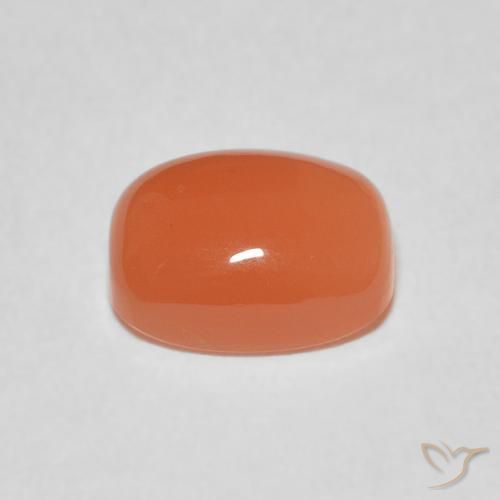 9,17 ctw natürlicher Pfirsich-orange Mondstein, Kissen, Lichtdurchlässig