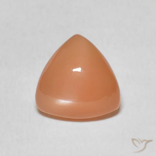 1.63ct Natürlicher Cantaloupe-Orange Mondstein, Trillion, Lichtdurchlässig