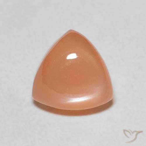 1.98ct Natürlicher Mittelorange Mondstein, Trillion, Lichtdurchlässig