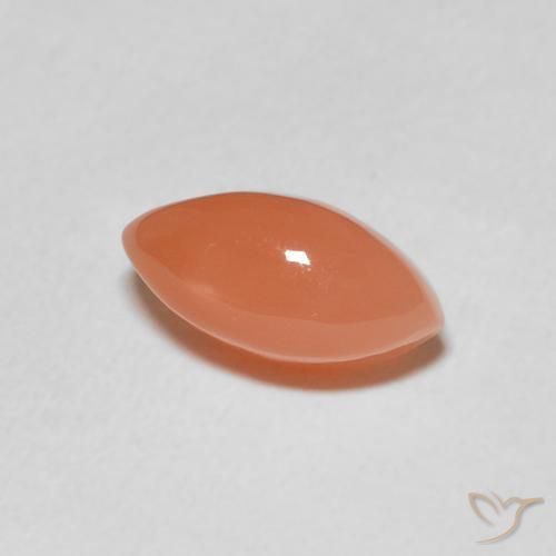9,17 ctw natürlicher Mittelorange Mondstein, Marquise, Lichtdurchlässig