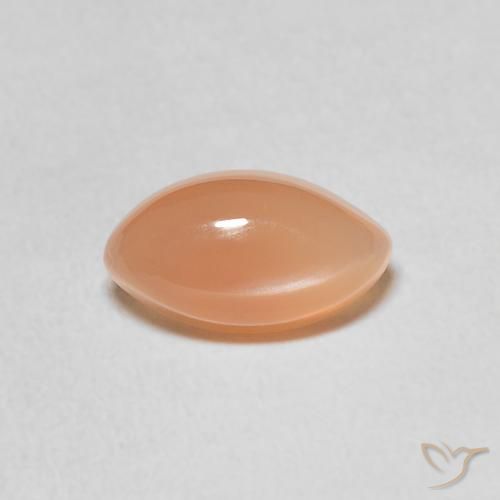 1.44ct Natürlicher Pfirsich-orange Mondstein, Marquise, Lichtdurchlässig