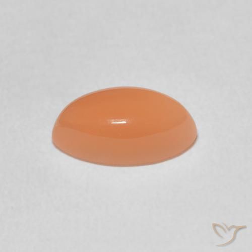 9,17 ctw natürlicher Pfirsich-orange Mondstein, Marquise, Lichtdurchlässig