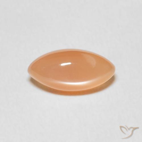 1.25ct Natürlicher Cantaloupe-Orange Mondstein, Marquise, Lichtdurchlässig