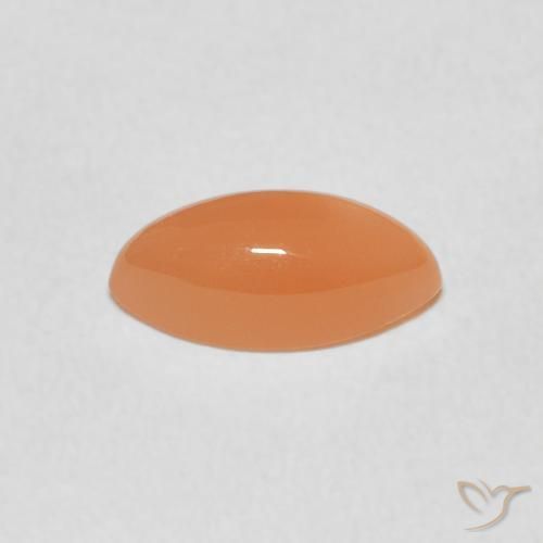 9,17 ctw natürlicher Cantaloupe-Orange Mondstein, Marquise, Lichtdurchlässig