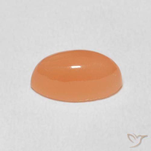 9,17 ctw natürlicher Cantaloupe-Orange Mondstein, Marquise, Lichtdurchlässig