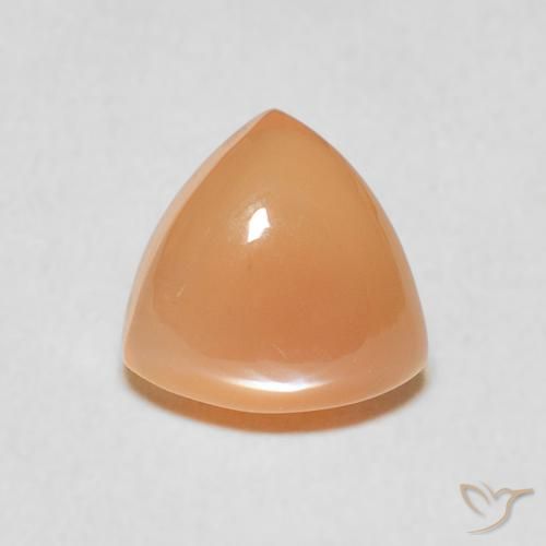 1.68ct Natürlicher Cantaloupe-Orange Mondstein, Trillion, Lichtdurchlässig