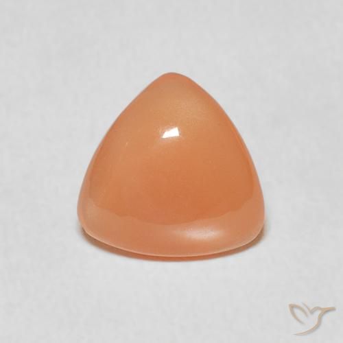 1.14ct Natürlicher Pfirsich-orange Mondstein, Trillion, Lichtdurchlässig