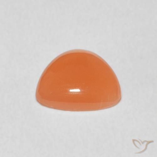 9,17 ctw natürlicher Pfirsich-orange Mondstein, Trillion, Lichtdurchlässig