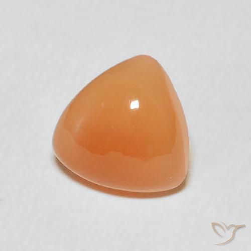 9,17 ctw natürlicher Cantaloupe-Orange Mondstein, Trillion, Lichtdurchlässig