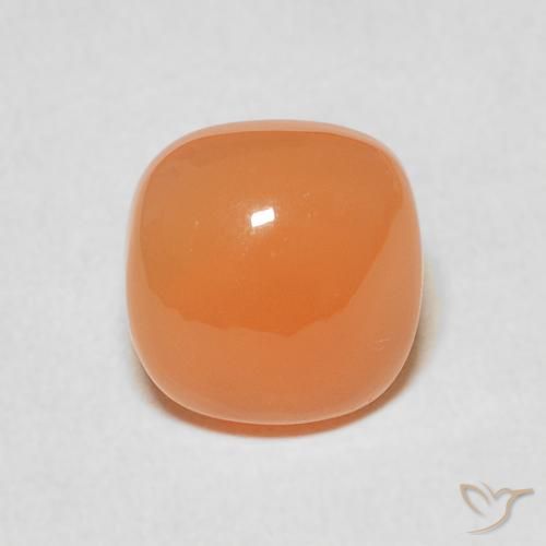 2.06ct Natürlicher Pfirsich-orange Mondstein, Kissen, Lichtdurchlässig