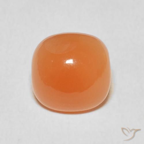 1.91ct Natürlicher Pfirsich-orange Mondstein, Kissen, Lichtdurchlässig