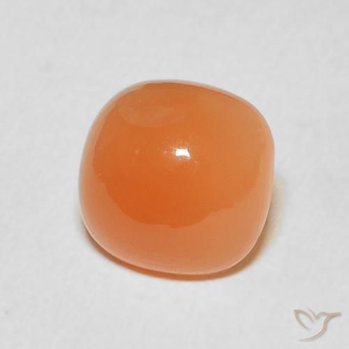 9,17 ctw natürlicher Pfirsich-orange Mondstein, Kissen, Lichtdurchlässig