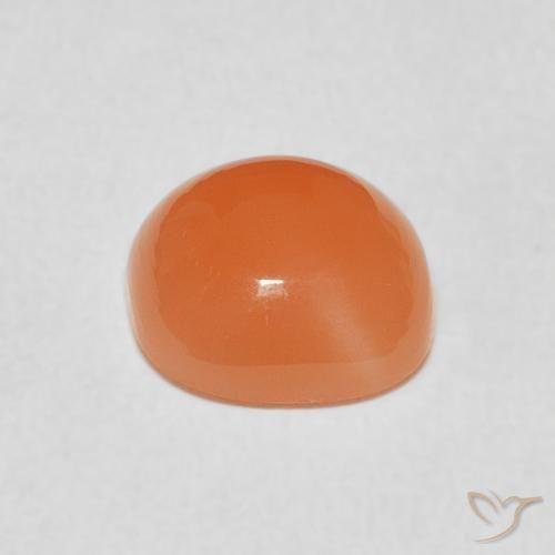 9,17 ctw natürlicher Pfirsich-orange Mondstein, Kissen, Lichtdurchlässig