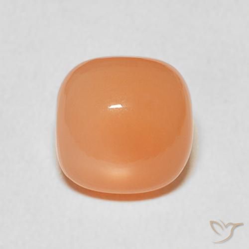 2.15ct Natürlicher Cantaloupe-Orange Mondstein, Kissen, Lichtdurchlässig