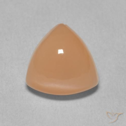 1.97ct Natürlicher Pfirsich-orange Mondstein, Trillion, Lichtdurchlässig