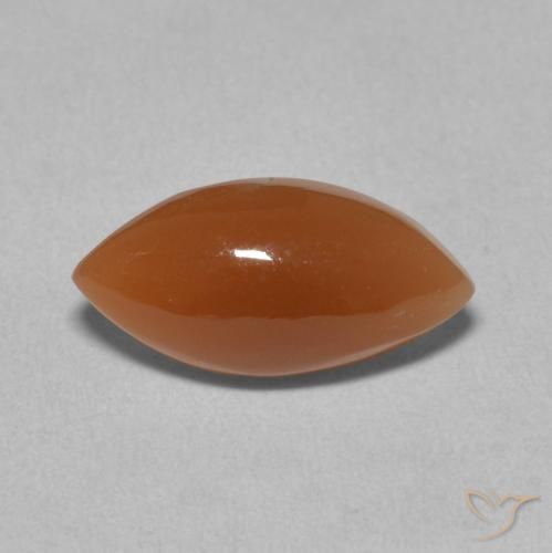 2.87ct Natürlicher tiefrötlich-orange Mondstein, Marquise, Lichtdurchlässig, Photo A