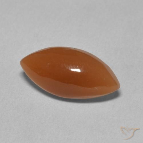9,17 ctw natürlicher tiefrötlich-orange Mondstein, Marquise, Lichtdurchlässig