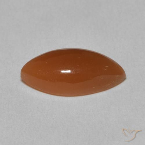 9,17 ctw natürlicher tiefrötlich-orange Mondstein, Marquise, Lichtdurchlässig