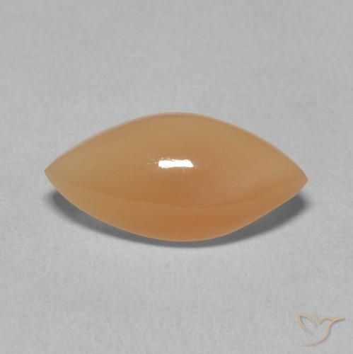 2.59ct Natürlicher Medium Light-Orange Mondstein, Marquise, Lichtdurchlässig