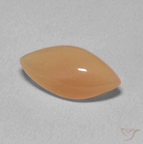 9,17 ctw natürlicher Medium Light-Orange Mondstein, Marquise, Lichtdurchlässig