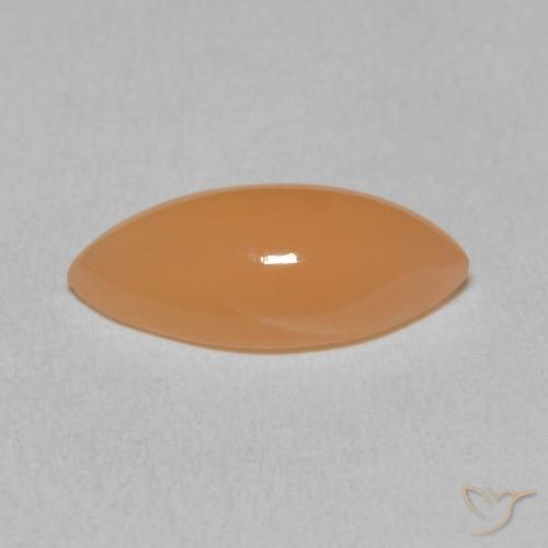 9,17 ctw natürlicher Medium Light-Orange Mondstein, Marquise, Lichtdurchlässig