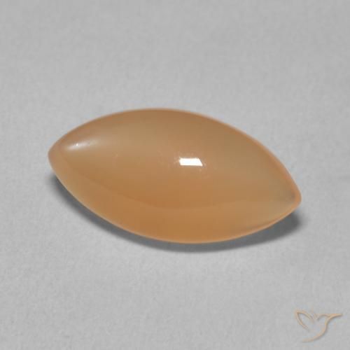 9,17 ctw natürlicher Medium Light-Orange Mondstein, Marquise, Lichtdurchlässig