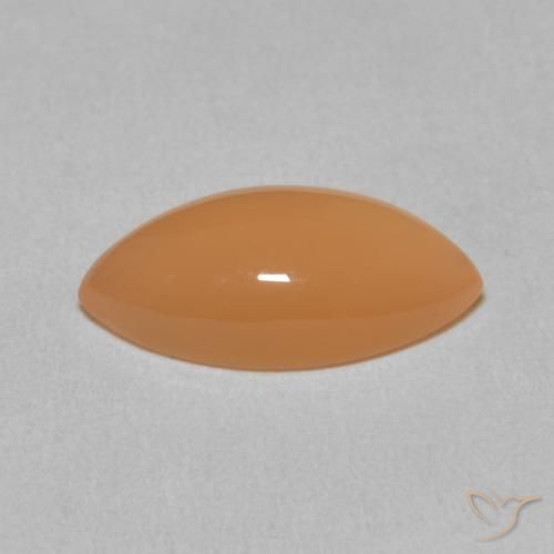 9,17 ctw natürlicher Medium Light-Orange Mondstein, Marquise, Lichtdurchlässig