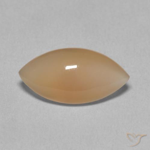 2.34ct Natürlicher hellorange Mondstein, Marquise, Lichtdurchlässig