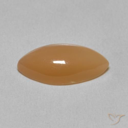 9,17 ctw natürlicher Cantaloupe-Orange Mondstein, Marquise, Lichtdurchlässig