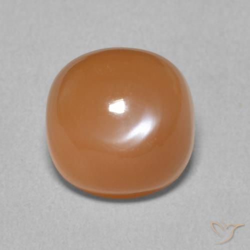 2.46ct Natürlicher Mittelorange Mondstein, Kissen, Lichtdurchlässig