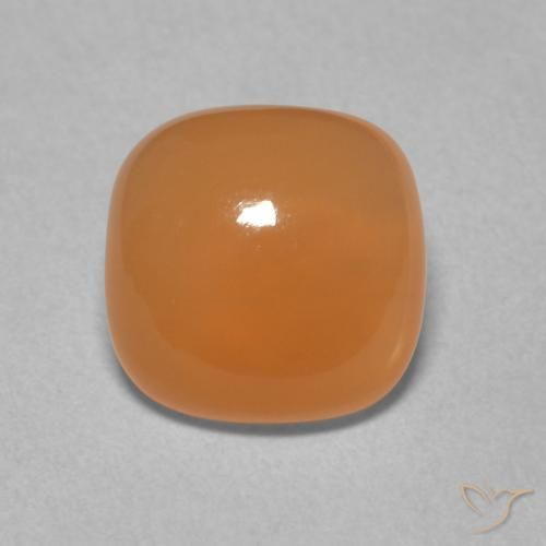1.94ct Natürlicher Mittelorange Mondstein, Kissen, Lichtdurchlässig
