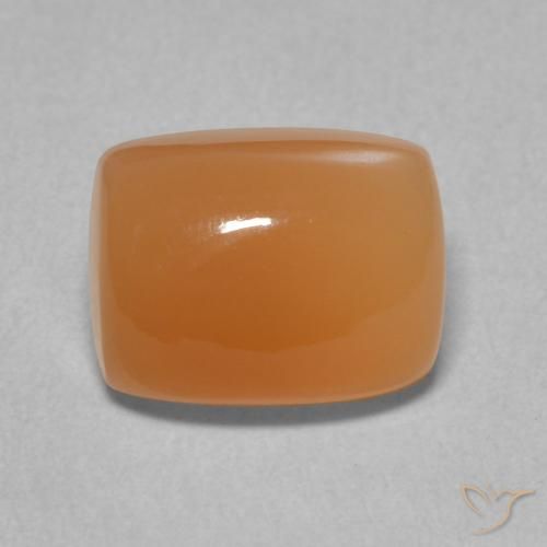 2.47ct Natürlicher Mittelorange Mondstein, Kissen, Lichtdurchlässig