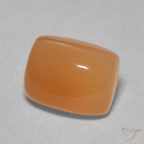 9,17 ctw natürlicher Mittelorange Mondstein, Kissen, Lichtdurchlässig