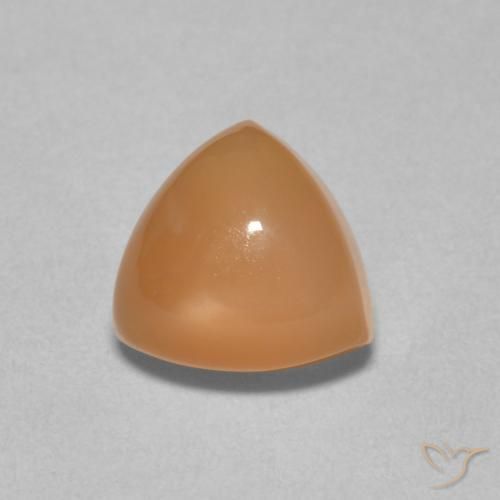 2.13ct Natürlicher Cantaloupe-Orange Mondstein, Trillion, Lichtdurchlässig, Photo A