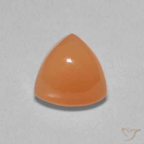 2.01ct Natürlicher Helles rötliches Orange Mondstein, Trillion, Lichtdurchlässig