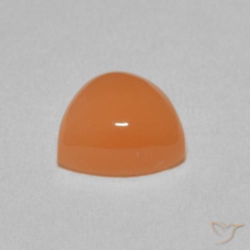 9,17 ctw natürlicher Helles rötliches Orange Mondstein, Trillion, Lichtdurchlässig