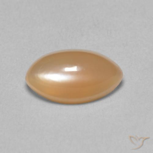 1.61ct Natürlicher Pfirsich-orange Mondstein, Marquise, Lichtdurchlässig