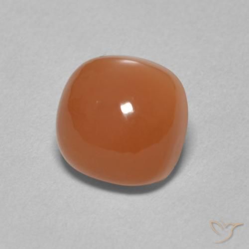 9,17 ctw natürlicher rötlich-orange Mondstein, Kissen, Lichtdurchlässig