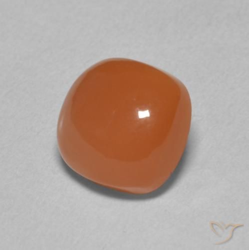 9,17 ctw natürlicher rötlich-orange Mondstein, Kissen, Lichtdurchlässig