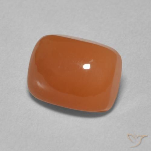 9,17 ctw natürlicher rötlich-orange Mondstein, Kissen, Lichtdurchlässig
