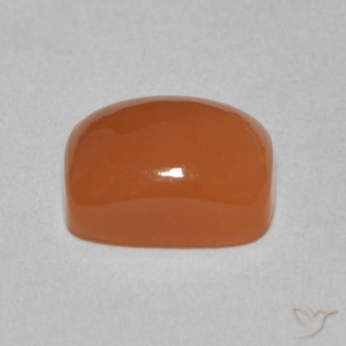 9,17 ctw natürlicher rötlich-orange Mondstein, Kissen, Lichtdurchlässig
