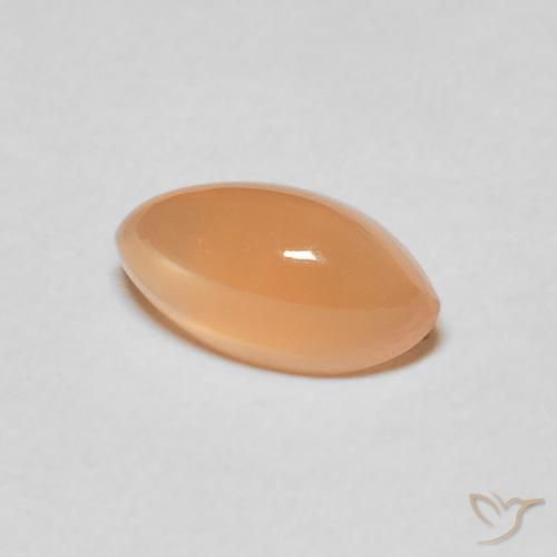 9,17 ctw natürlicher Medium Light-Orange Mondstein, Marquise, Lichtdurchlässig