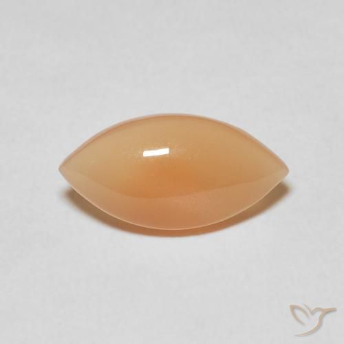 2.52ct Natürlicher Cantaloupe-Orange Mondstein, Marquise, Lichtdurchlässig