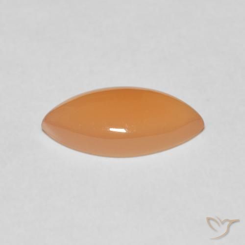 9,17 ctw natürlicher Cantaloupe-Orange Mondstein, Marquise, Lichtdurchlässig