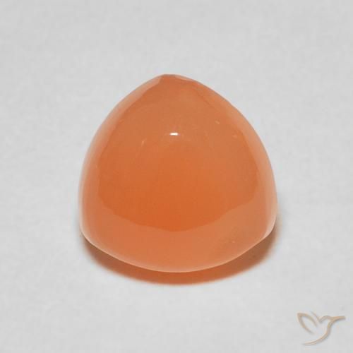 1.87ct Natürlicher rötlich-orange Mondstein, Trillion, Lichtdurchlässig