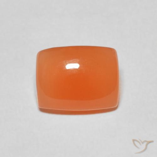 2.07ct Natürlicher rötlich-orange Mondstein, Kissen, Lichtdurchlässig