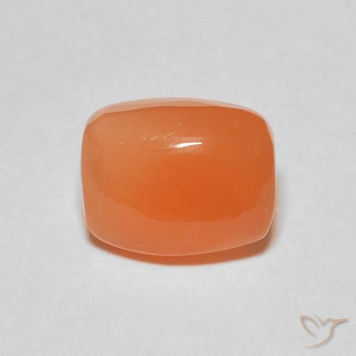 2.30ct Natürlicher tieforange Mondstein, Kissen, Lichtdurchlässig