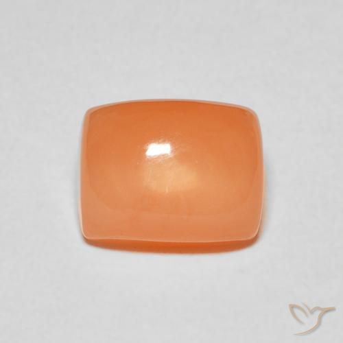 2.76ct Natürlicher Mittelorange Mondstein, Kissen, Lichtdurchlässig