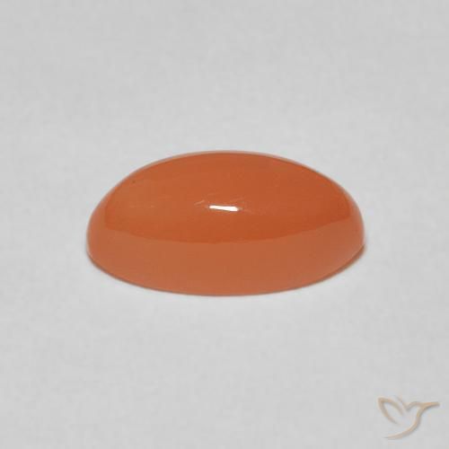 9,17 ctw natürlicher Helles rötliches Orange Mondstein, Marquise, Lichtdurchlässig